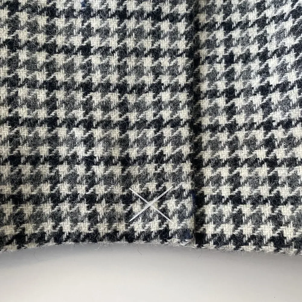 NWOT J CREW Blazer Jacket English Wool Houndstooth One Button Gray BA525 6